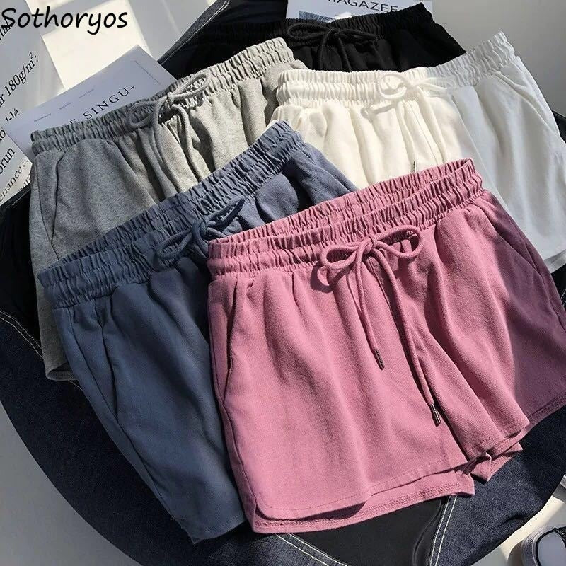 Sleep Bottom Summer Solid Drawstring Loose Plus Size 3XL Simple Daily Homewear Outwear Womens Bodybuilding Pajama Shorts Couples