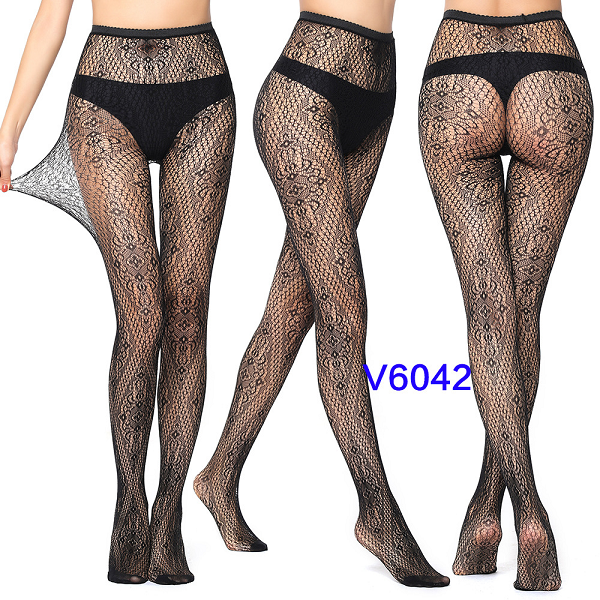 New Arrival Black Plaid Women Pantyhose Sexy Solid Large Mesh Tight Pattern For Girls Fishnet Stockings Plus Size