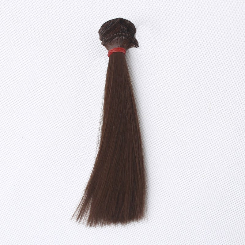 Adollya BJD Hair For Dolls DIY Doll Accessories Wigs Straight Hair High-Temperature Toys For Girls 15*100cm Tress For Dolls Hair