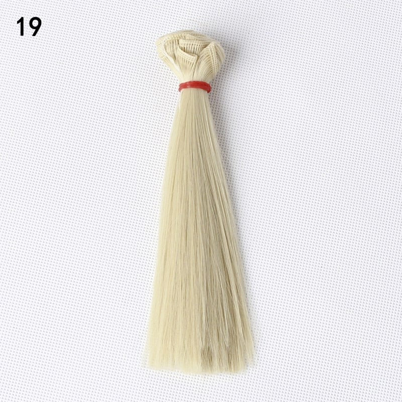 Adollya BJD Hair For Dolls DIY Doll Accessories Wigs Straight Hair High-Temperature Toys For Girls 15*100cm Tress For Dolls Hair