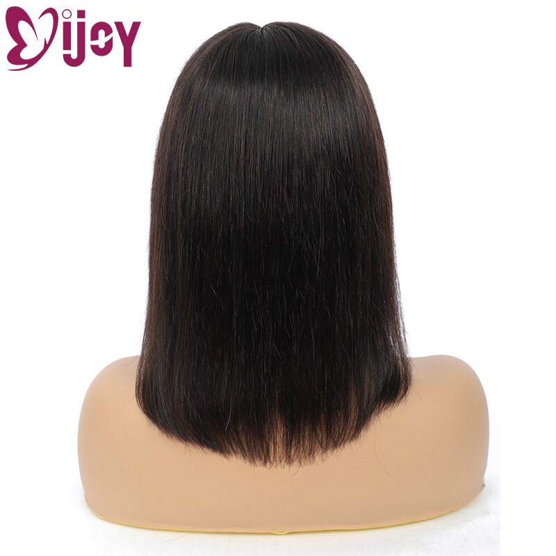 IJOY 13x1 T Part Lace Human Hair Wig Short Bob Wig Straight Brazilian Remy Human Hair Wigs Middle Part Lace Wig For Black Women